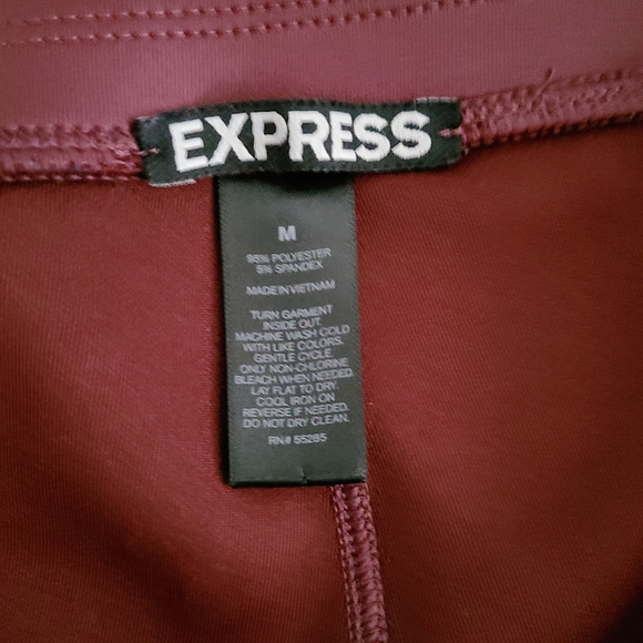 Express Burgundy Wine Stretch Leggings - Picture 6 of 7